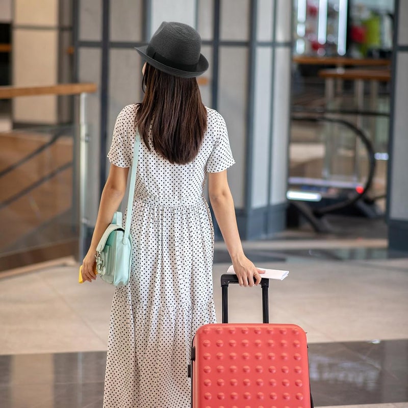 DRESHOW Women Straw Panama Hat Travel Fedora Beach Sun Hat Summer Wide Brim Straw Roll up Hat UPF 50+ - Image 3